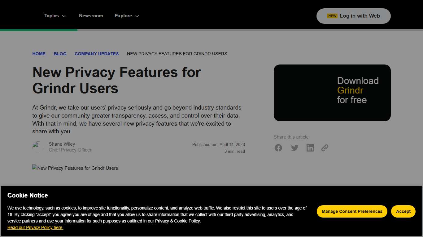 New Privacy Features for Grindr Users Grindr